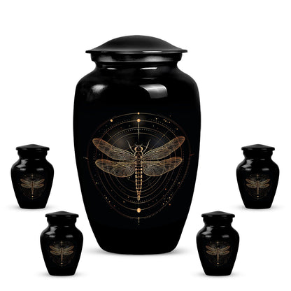 Personalized Dragonfly Cremation Urn for Human Ashes - 10-inch, 200 cu in - Yatskia