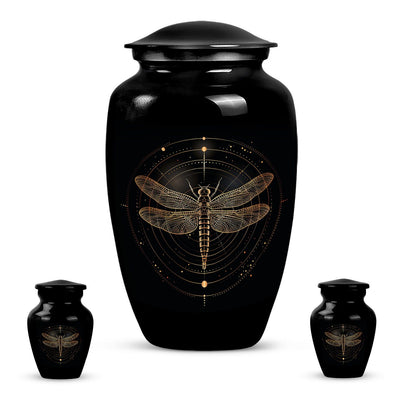 Personalized Dragonfly Cremation Urn for Human Ashes - 10-inch, 200 cu in - Yatskia