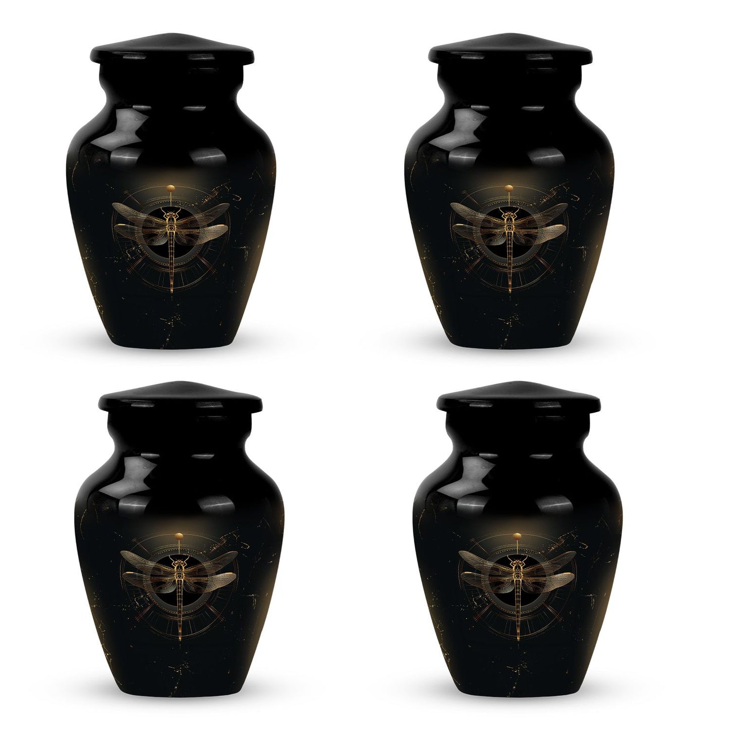 Personalized Dragonfly Cremation Urn for Human Ashes - 10-inch, 200 cu in - Yatskia