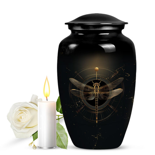 Cosmic Dragonfly Memorial Urn Funeral, Ashes Cremation Urn