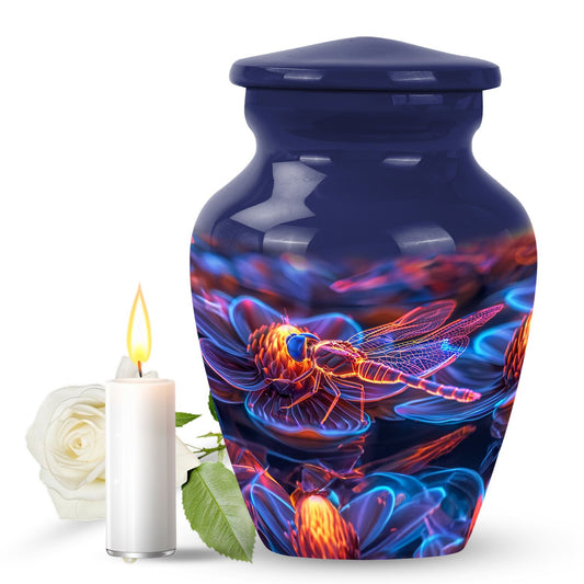 Personalized Dragonfly Memorial Urn for Human Ashes - 10-inch, 200 cu in - Yatskia