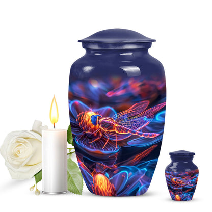 Personalized Dragonfly Memorial Urn for Human Ashes - 10-inch, 200 cu in - Yatskia