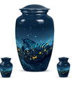 Zebra Metal Urns For Human Ashes Funeral, Ashes Cremation Urn
