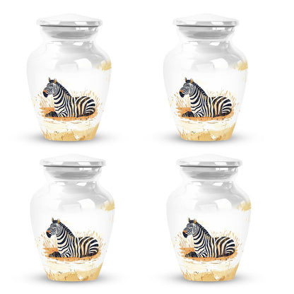 Personalized Zebra Cremation Urn for Human Ashes - 10-inch, 200 cu in - Yatskia