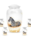 Zebra Double Urns Large Funeral, Ashes Urn For Ashes