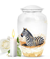 Zebra Double Urns Large Funeral, Ashes Urn For Ashes