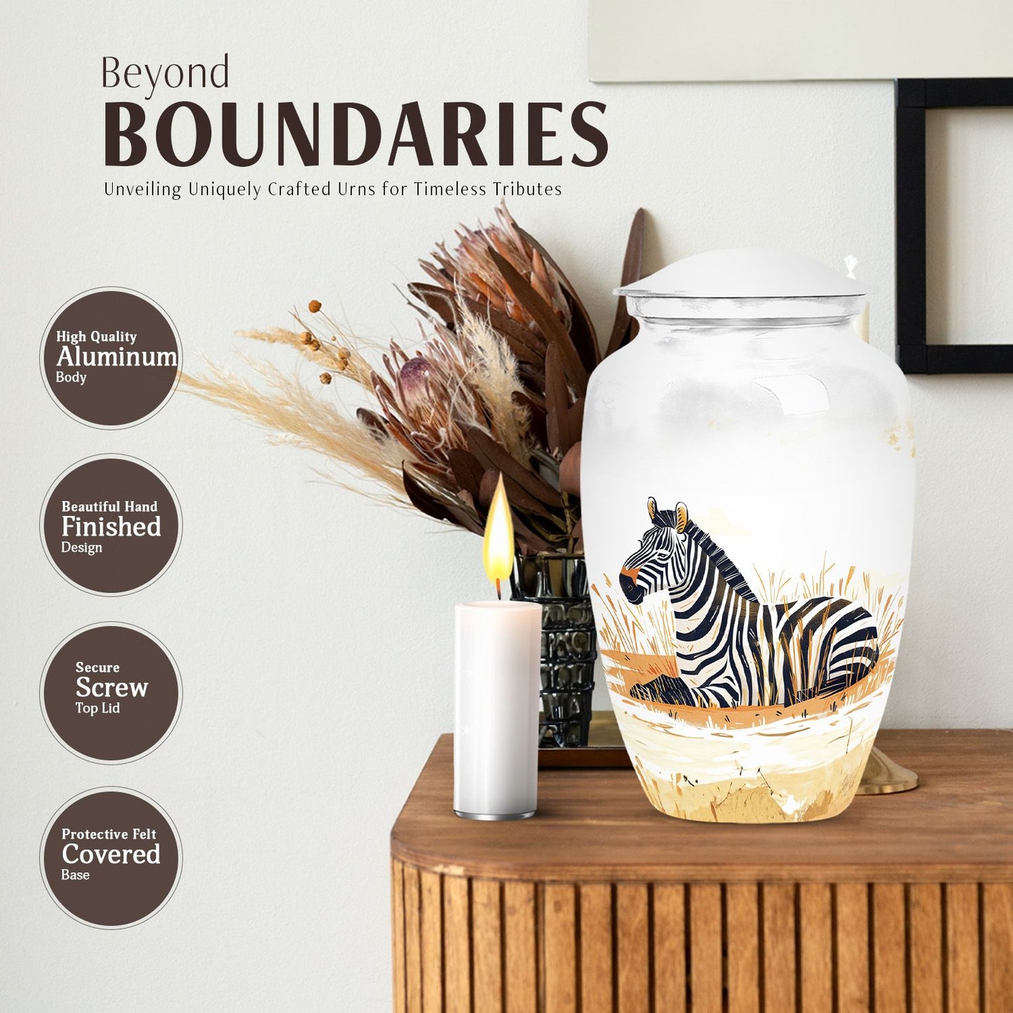  zebra urn