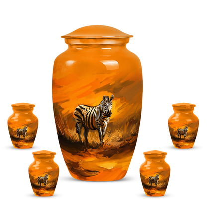 Zebra Urn for Adult Human Ashes.