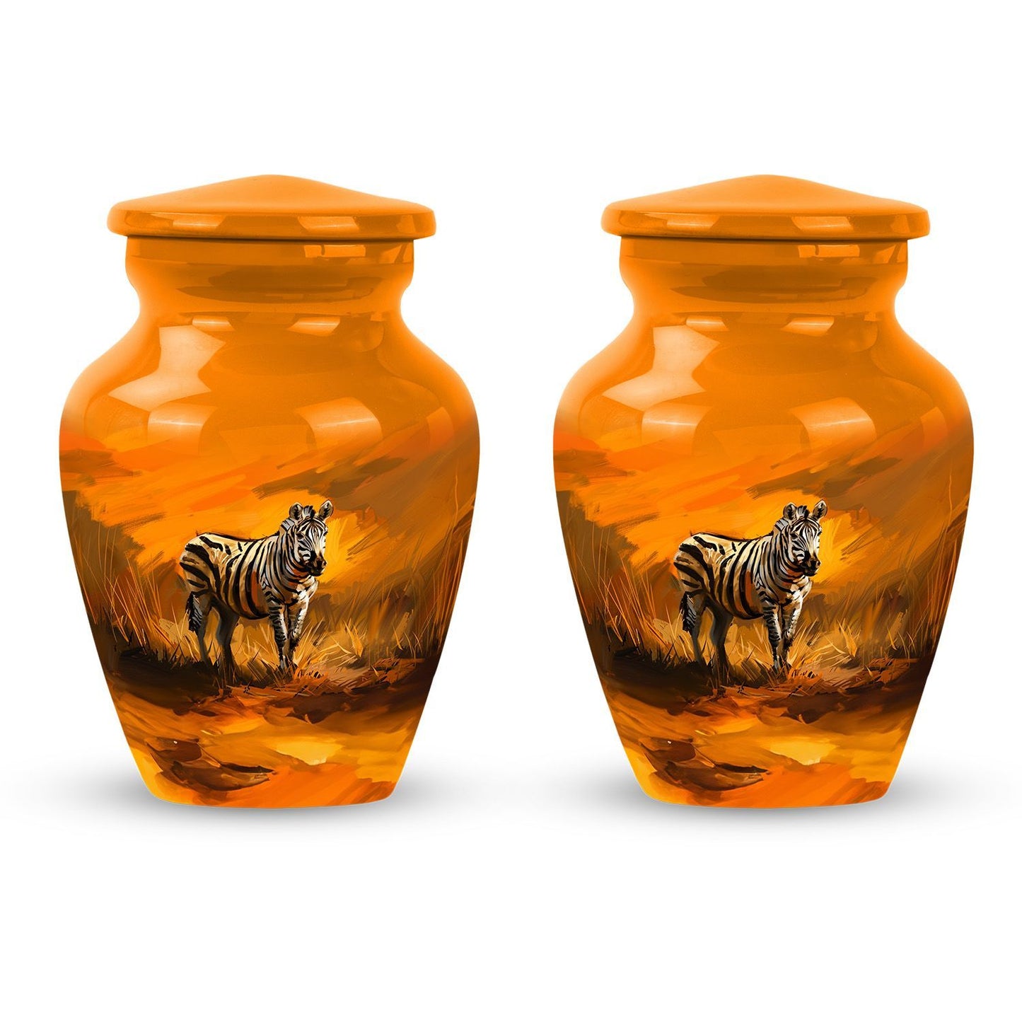 Zebra Urn for Adult Human Ashes.