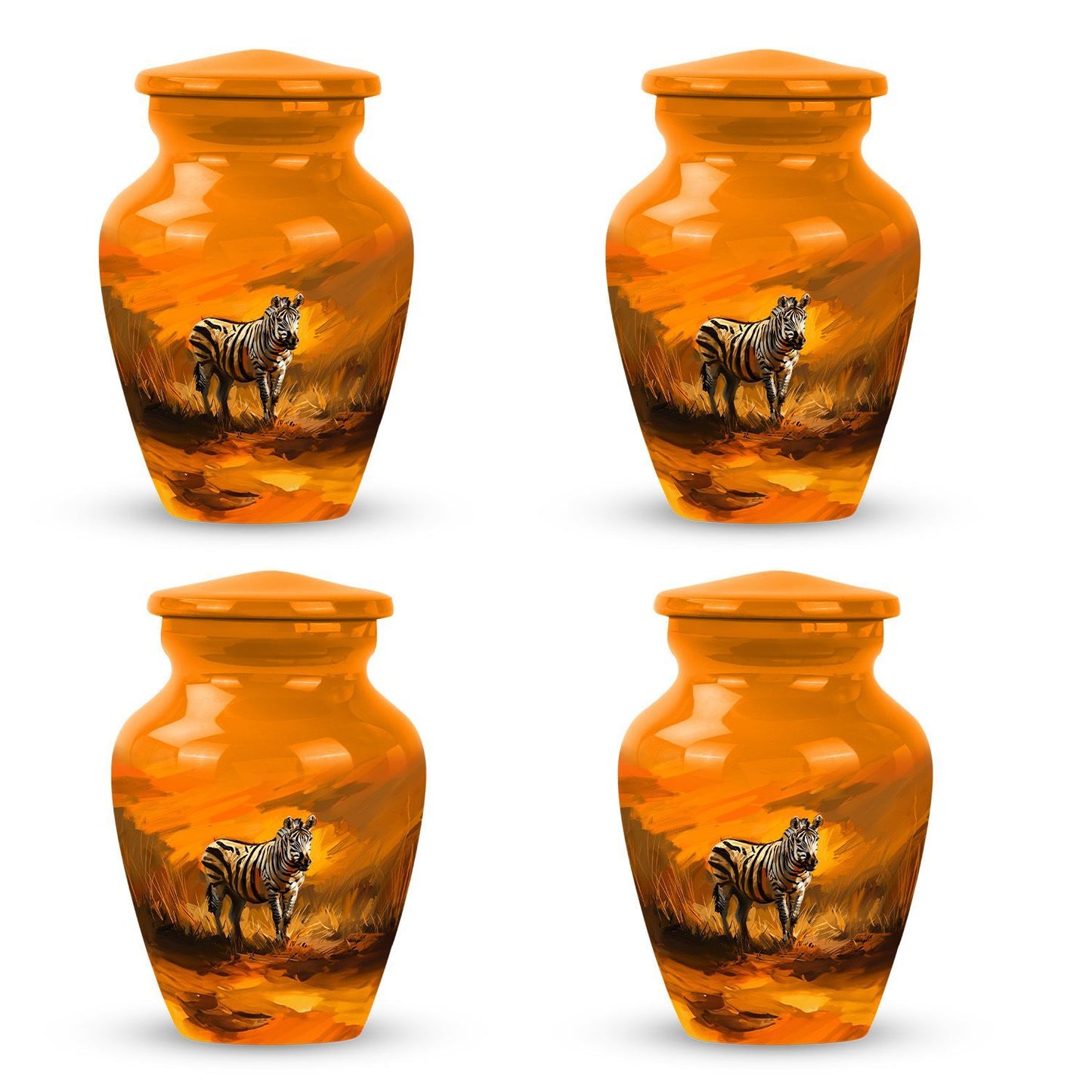 Zebra Urn for Adult Human Ashes.