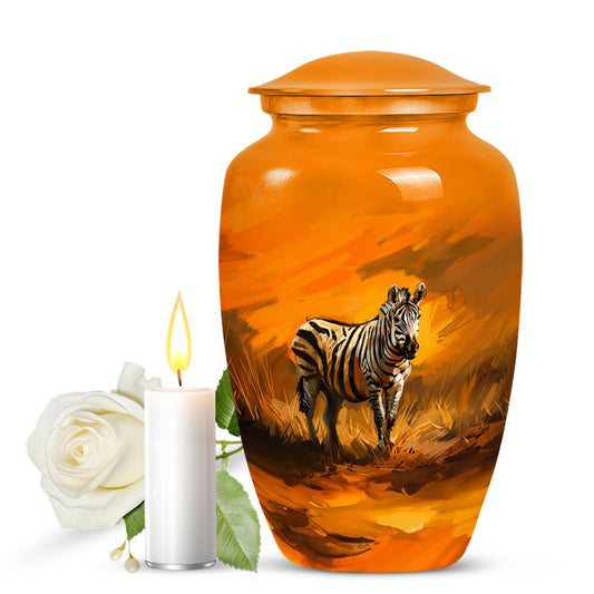 Zebra Urn For Ashes Adult Funeral, Ashes Cremation Urn
