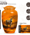 Zebra Urn for Adult Human Ashes.