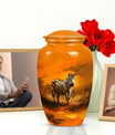 Zebra Urn for Adult Human Ashes.
