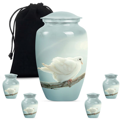 Personalized Bird Memorial Urn for Human Ashes - 10-inch, 200 cu in - Yatskia