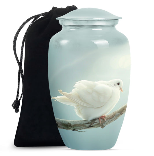 Dove Personalized Urn Funeral, Ashes Memorial Urn