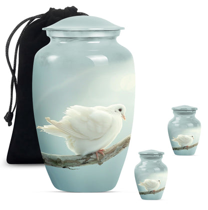 Personalized Bird Memorial Urn for Human Ashes - 10-inch, 200 cu in - Yatskia