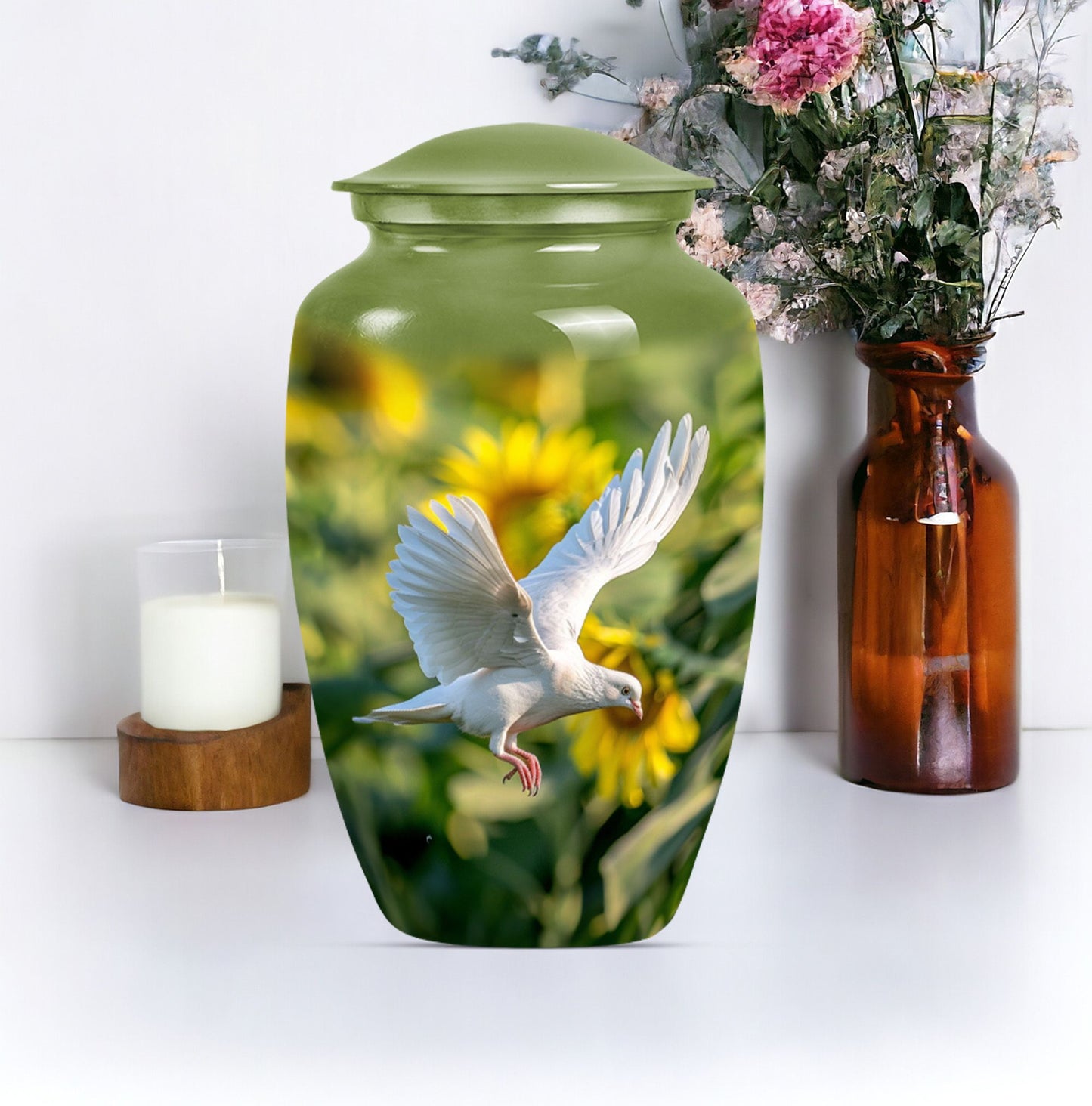 10 inch dove memorial urn.