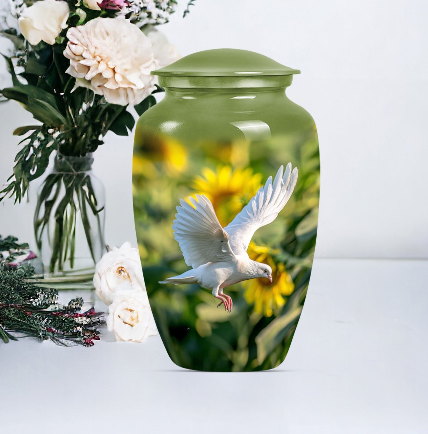 10 inch dove memorial urn.