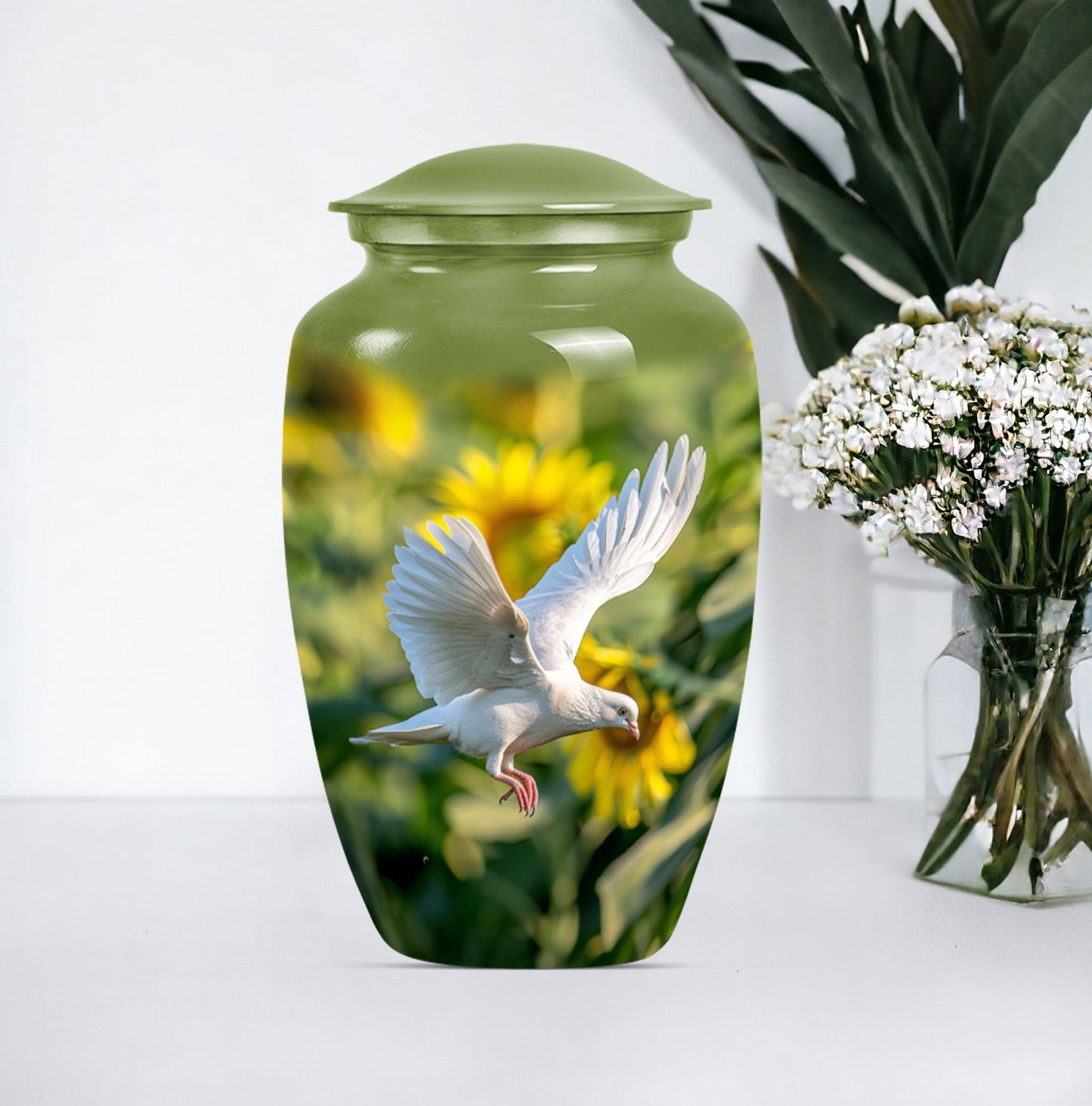 10 inch dove memorial urn.