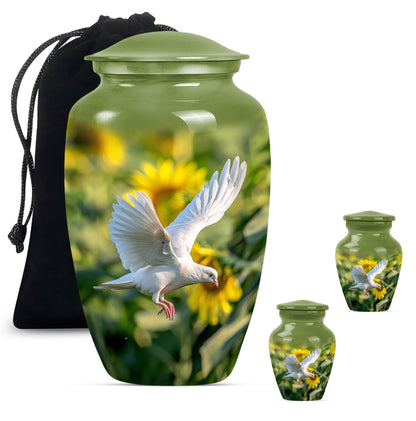 Personalized Bird Cremation Urn for Human Ashes - 10-inch, 200 cu in - Yatskia