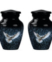classic dove urn for cremation funeral.