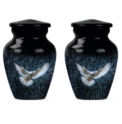 classic dove urn for cremation funeral.