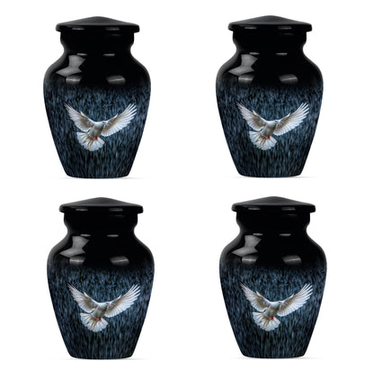 classic dove urn for cremation funeral.