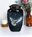 classic dove urn for cremation funeral.