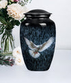 classic dove urn for cremation funeral.