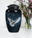 classic dove urn for cremation funeral.