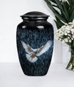 classic dove urn for cremation funeral.