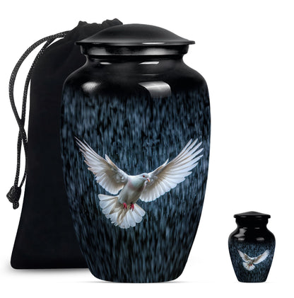 Personalized Bird Cremation Urn for Human Ashes - 10-inch, 200 cu in - Yatskia