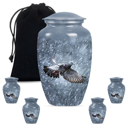 Personalized Dove Cremation Urn for Mom - 10-inch, 200 cu in - Yatskia