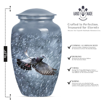  dove urn, classic funeral burial urn with personalized