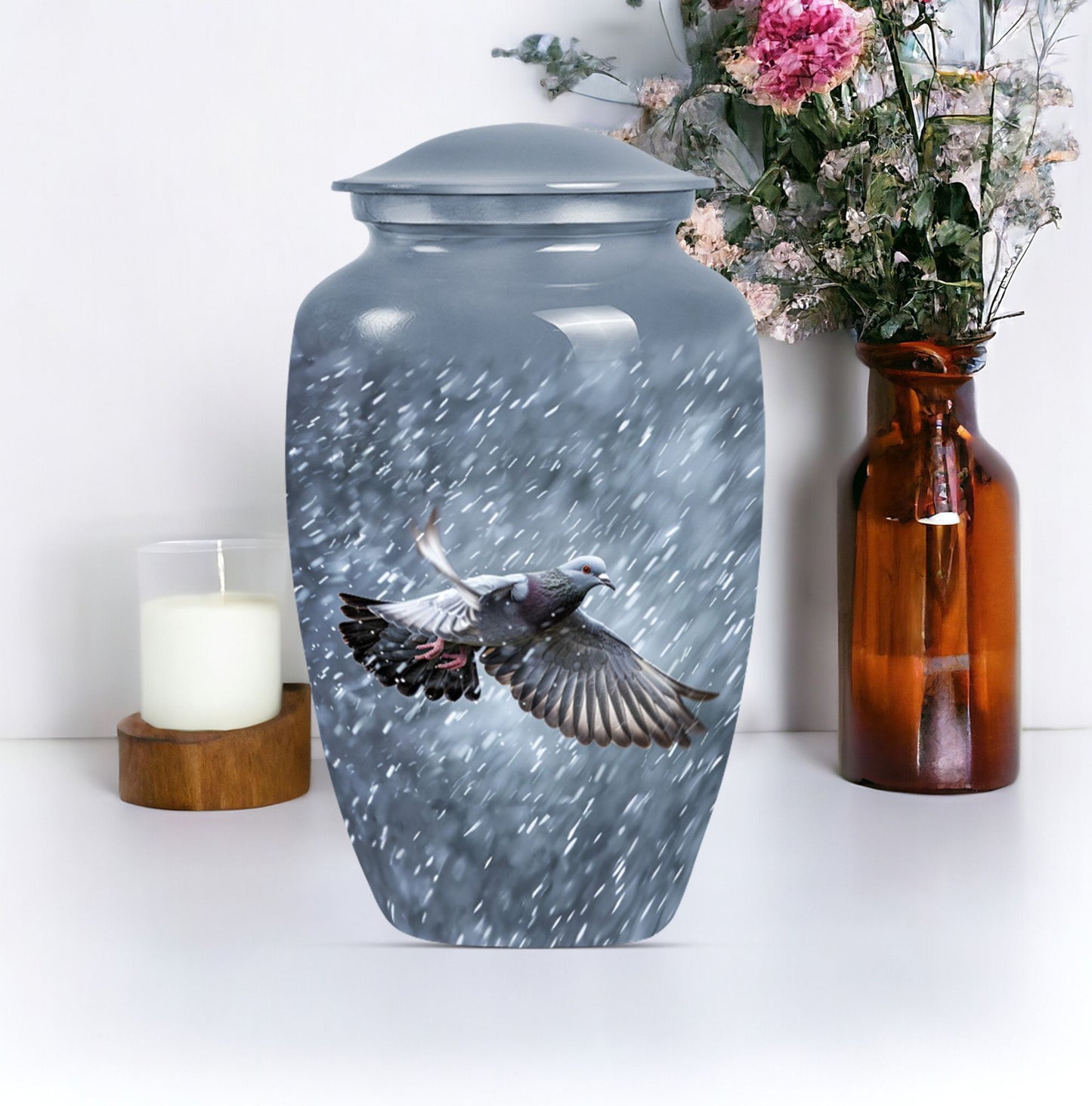  dove urn, classic funeral burial urn with personalized