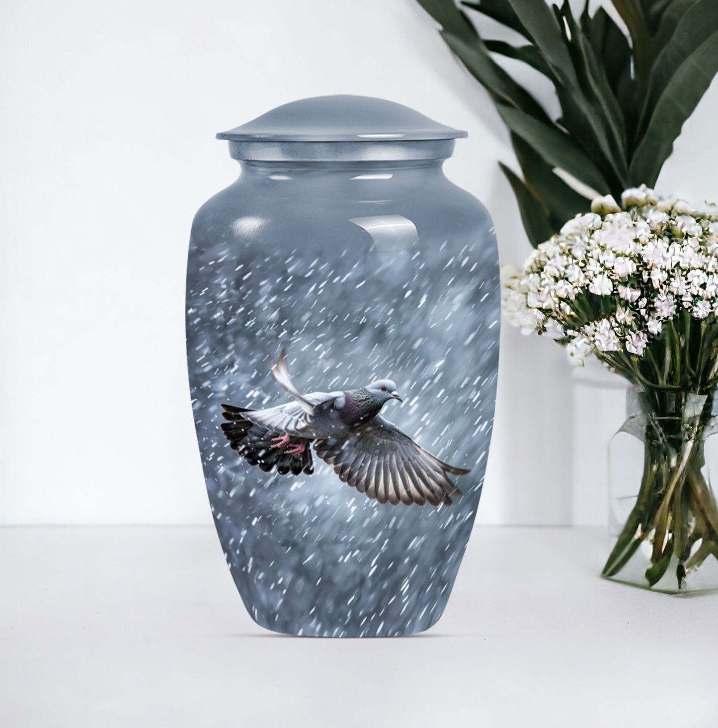  dove urn, classic funeral burial urn with personalized