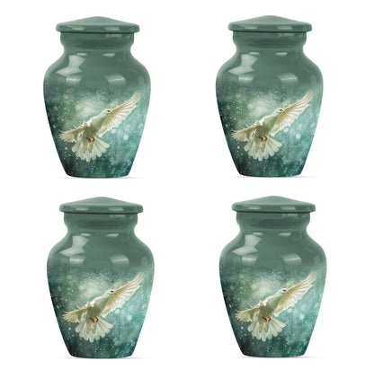 Classic 10 inch dove urn in abstract design for cremation ashes