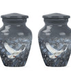 10-inch aluminium dove urn.