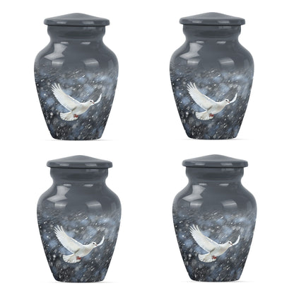 10-inch aluminium dove urn.