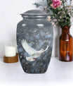 10-inch aluminium dove urn.