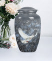10-inch aluminium dove urn.