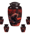 Classic 10-inch aluminium Large Bear Urn for cremation ashes