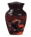 Classic 10-inch aluminium Large Bear Urn for cremation ashes