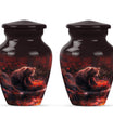Classic 10-inch aluminium Large Bear Urn for cremation ashes