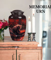 Classic 10-inch aluminium Large Bear Urn for cremation ashes