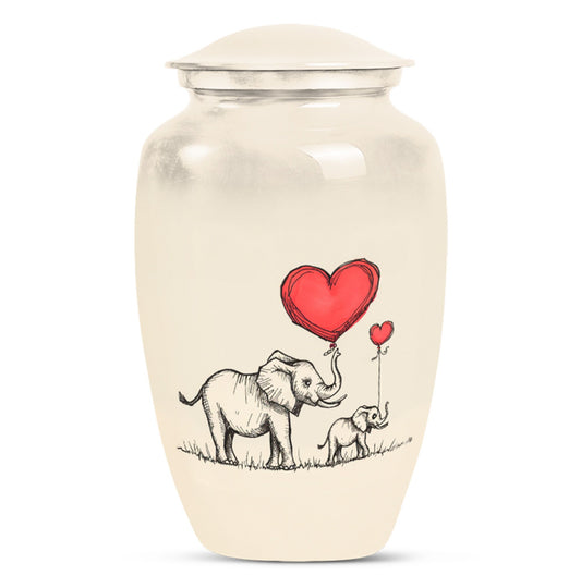 classic Elephant family urn for human ashes.