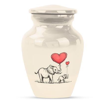 classic Elephant family urn for human ashes.