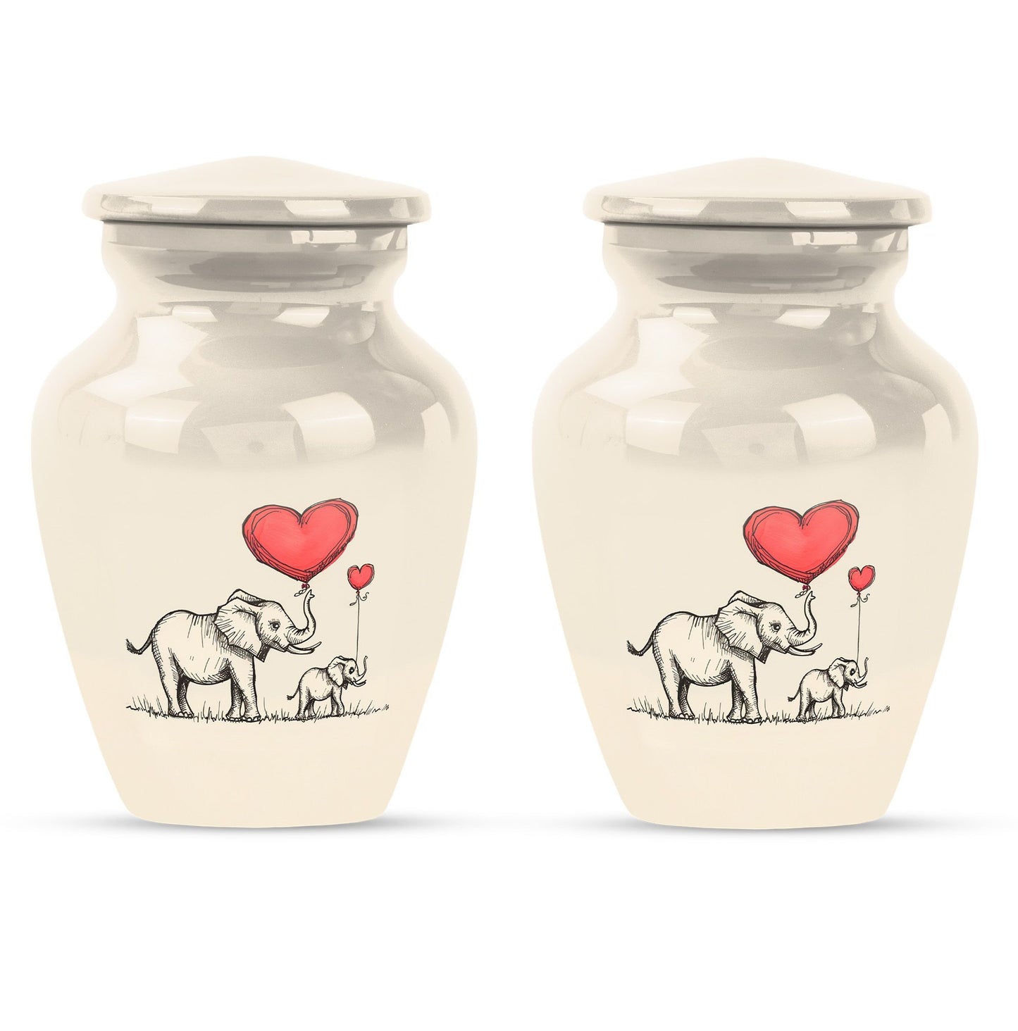classic Elephant family urn for human ashes.