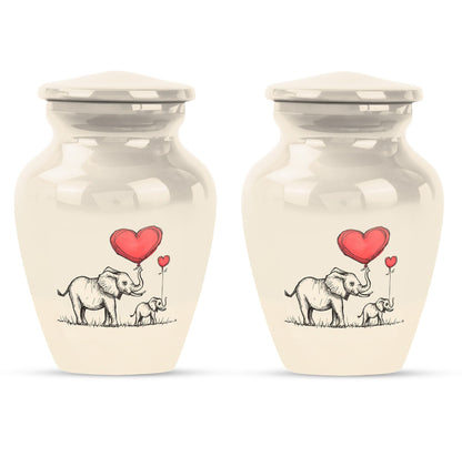 classic Elephant family urn for human ashes.