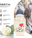 classic Elephant family urn for human ashes.